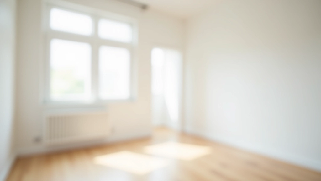 Empty studio apartment with white walls, natural light from window, ready for furniture setup