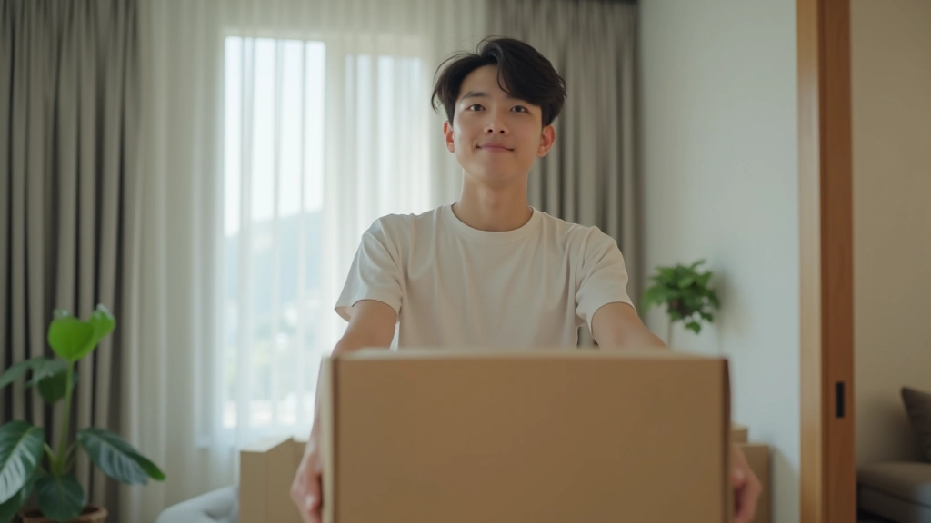 Young adult moving into first rental flat in Hong Kong